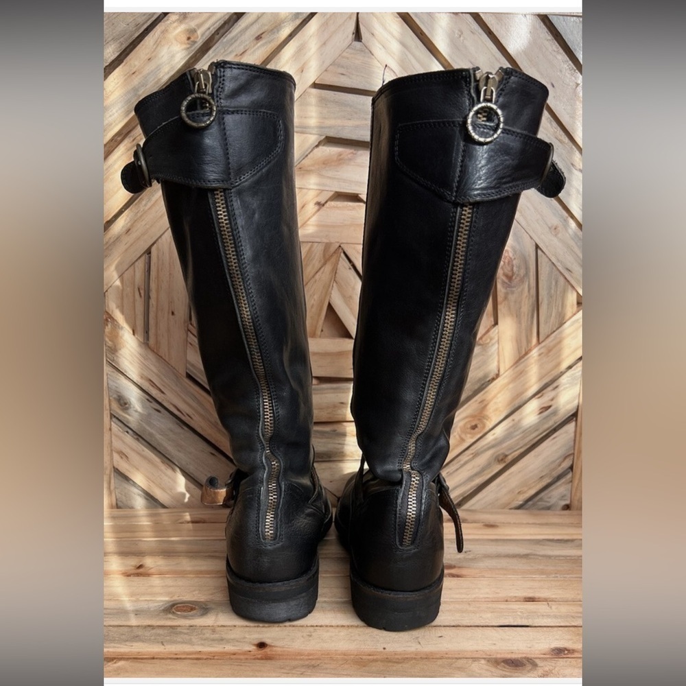 Fiorentini + Baker Women's Jules Jade D Leather Knee Riding Moto Zip Up Boots 6 - Picture 13 of 16